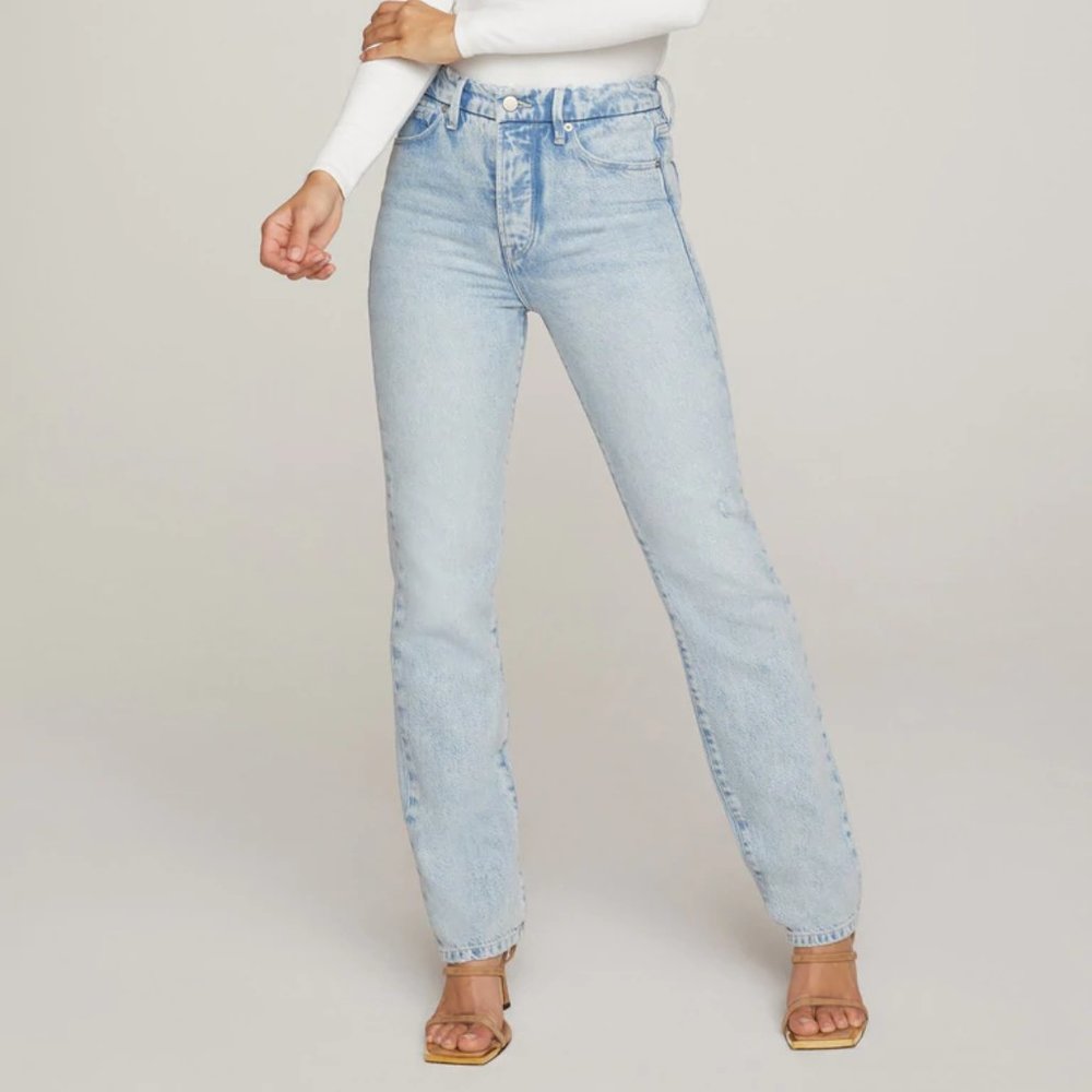 NWT Good American High Waisted Good Boy Jeans - Size 10